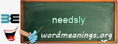 WordMeaning blackboard for needsly